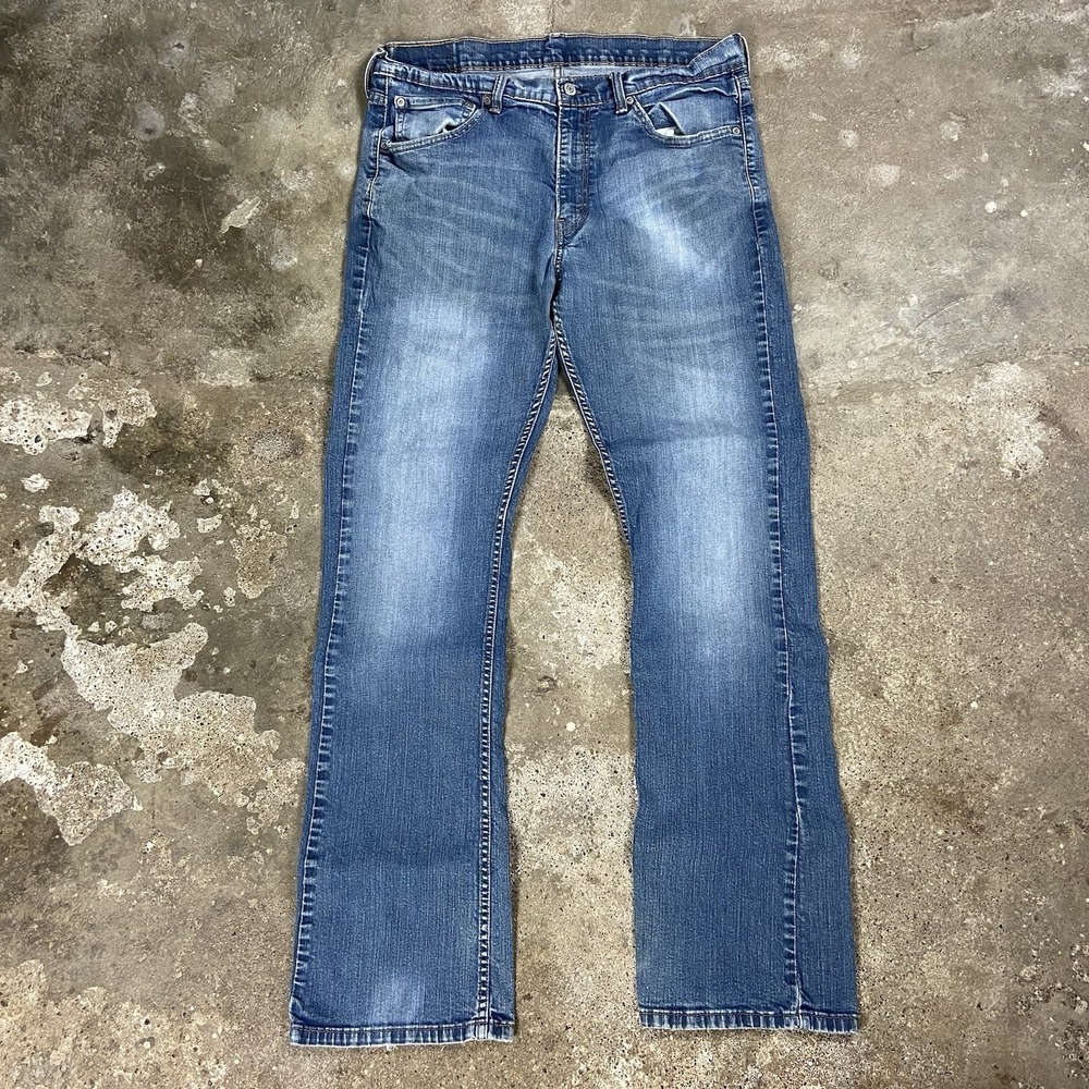 Levi's 527 Jeans Size 36x34‎ Blue Denim Medium Wash Slim Boot Cut Cowboy Wear